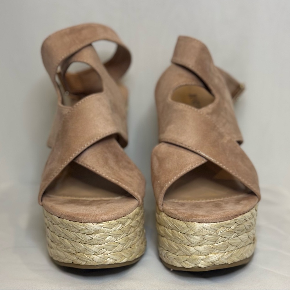 Tan Wedge Sandals